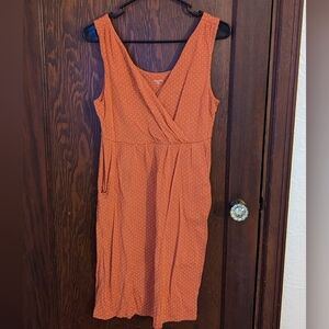 Garnet Hill Orange Polka Dot Mini Dress